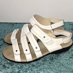 Propet Aurora Women's White Leather Sandals Size 10 2E